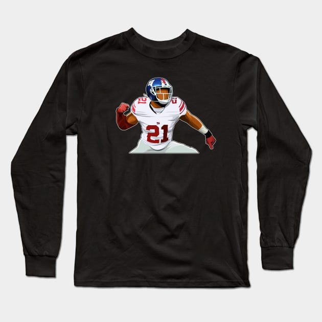 Landon Collins #21 Strong Defender Long Sleeve T-Shirt by 40yards